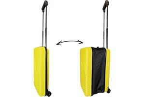 WELL HOME MOBILIARIO & DECORACIÓN Maleta de Cabina Plegable Ultrafina/Se pliega a la Mitad de Grosor/Ligera y Resistente ABS/Ruedas + Mango Telescópico/Color y Patrones destacados
