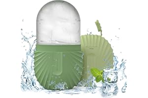 GLAUSTALOS Ice Roller Visage, Facial Ice Face Roller, Glace Visage Roller de Visage, Ice Face, Convient aux Yeux, au Visage, Rétrécit Les Pores, Réduit Les Poches (Coquillages Verts)