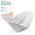 Frida Baby Soft Sink Baby Bath Seat: Sink Bather for Baby, Easy to Clean Baby Bathtub + Bath Cushion That Supports Baby's Head