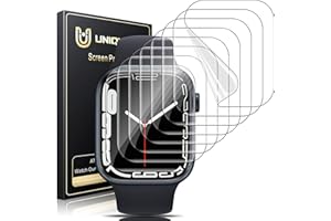 UniqueMe für Apple Watch Series SE3/SE2/SE/6/5/4 40mm Schutzfolie - 8 Stück, Flexible TPU, für iwatch 40mm Displayschutz, Blasenfreie, Weich HD Klar Displayfolie, Volle Abdeckung, Anti-Staub