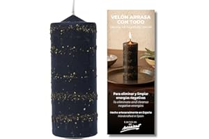 VELAS MARIANO Vela Arrasa con Todo Ritualizada – Rompe Trabajos de Magia, Corte de Brujería, Limpieza Energética – Vela Esotérica Artesanal con Hierbas y Aceites – Protección Espiritual – Las Velas de Mariano