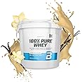 BioTechUSA 100% Pure Whey | Protein Powder with BCAA and Glutamine | Gluten-Free, Palm Oil Free | 21g Protein per Serving, 4 kg, Bourbon Vanilla
