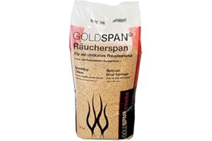 Goldspan Räucherspäne 30 kg – Hochwertige Holzspäne zum Räuchern – naturbelassen & ideal für Fisch, Fleisch & Käse (Mehl 0,2-1,25mm)