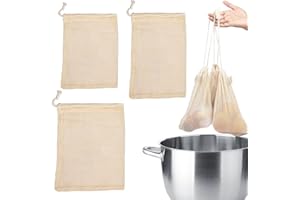 MHDUYEG Malla Coccion 3 Piezas, Bolsas de Coccion Reutilizables, Malla Para Cocer Garbanzos 30x25 cm, 30x20 cm y 25x20 cm, Malla Garbanzos Para Olla Express, Red Para Cocinar Alimentos, Sopas, Guisos