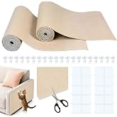 Qoosea Self-adhesive Scratching Mat for Cats 200 cm x 40 cm, 2 Pieces Scratching Mat for Cats, Sofa Protector, Cat Scratch, C