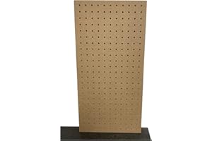 PARTY DECOR Wall Mounted MDF Peg Board - Size - 600mm x 300mm - 6mm Holes - Great as Tool Organiser - To be used with Wooden Dowels 6mm not included with item