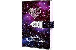 ‎ZXHQ ZXHQ Tagebuch zum Einschreiben für Frauen mit Schloss, Tagebuch für Frauen, Männer, Mädchen, Jungen, Teenager, Kinder, persönliche Sternbilder, Sternenhimmel, Tagebuch A5 (21 x 15 cm)