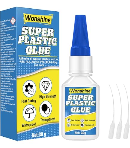 DREAHLIFE Super Strong Plastic Glue – 30g Instant Adhesive For PLA, ABS, PVC, Acrylic, Toys & DIY Repairs
