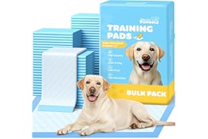 POWOOLS 100 Stück PIPI matten für Hunde – 86 × 71 cm Extra Große welpen unterlagen mit 6 - lagigem Auslaufschutz, wickelunterlage einweg, saugstarke trainingspads für Hunde, schnelltrocknende Puppy Pads