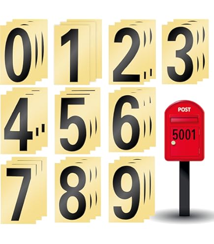 Adesivi Numeri Civici Impermeabili - 4 Fogli 160 Pezzi, Vinile, 5x2.5cm, Per Cassette Postali E Finestre - Foto 13