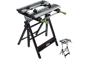 TRUTZHOLM Werkbank klappbar höhenverstellbar – Premium Multifunktionswerkbank aus Alu/Stahl, 7-Fach verstellbar, 100 kg Tragkraft, mobiler Arbeitstisch für Werkstatt & Hobby