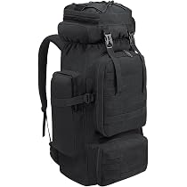 Zaino Trekking Lizbin 80L - Zaino Da Escursionismo Militare Impermeabile Per Uomo E Donna