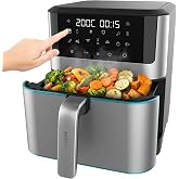 Cecotec Air Fryer 8 L Cecofry Supreme 8000 Hot 1800 W | PerfectCook Technology, Touch Control, 30&ordm;-200&ordm;C, 10 Preconfigured Me