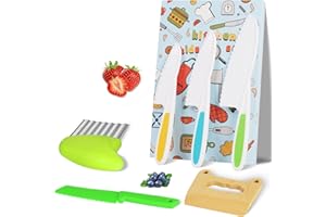 Hotut Set di Coltelli da Cucina per Bambini - 4 Pezzi per Frutta e Patate