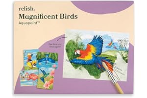 Relish - Activités d'aquapaints pour démence – Lot de 5 jouets réutilisables de peinture à l'eau, oiseaux magnifiques, produits d'Alzheimer et cadeaux pour personnes âgées