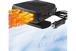 Milukon Car Heater, 12V Portable Auto Heater 150W Car Demister with Ergonomic Handle That Plug-in Cigarette Lighter, Winter Car Heater Kit for Small Vehicles