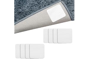 Muzhu Matta halkfri, fixeringsdynor: 8 stycken 10 x 10 x 2 mm, Vacuum Tech halkmatta, tvättbar, återanvändbar, anti-curling och spårlös, för mattor och golvmattor