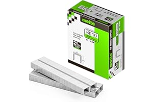 meite Graffette Type 80 da 10 mm, Punti Serie 80 Zincati per Pinzatrice – Ideali per Moquette, Tessuti da Divano, Pelle/Tessile, Sedili Auto e Falegnameria – 10.000 Pezzi