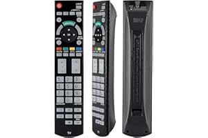 YIBICHIN Inteligentny pilot N2QAYB000715 zamiennik pilota do telewizora Panasonic, kompatybilny z modelami Panasonic Viera Plasma Smart TV TX, z funkcją klawiszy podświetlenia, nie wymaga konfiguracji