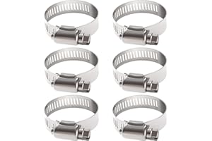 YIXISI 6 Pezzi 21-38 mm Fascette Stringitubo, 304 Fascette Stringitubo in Acciaio Inox, Regolabili Collare di Serraggio Fascette, per il Fissaggio di Tubi e Tubi