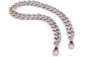XIAZW Stabil Metall Taschenkette Geldbörsen Riemen Kette Schultergurt Taschengurt Ersatz für Handtaschen 65 cm (Silber)
