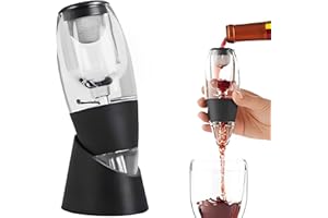 Fosfun FSD01 Aeratore decantatore di vino con base per il vino rosso, il regalo perfetto per uomini e donne, regalo di Natale, nero (FSD01)