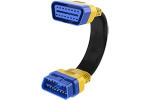 OURANTOOLS OBDII 16 Pines Macho a Hembra Adaptador de Cable de extensión, Cable de diagnóstico OBD OBD2 Conector de 20 cm (Grosor de Material de Nylon)