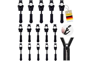WEIMEIH Reisverschluss-reparaturset,15Pcs Reißverschluss-zipper Schieber Ersatz,Abnehmbare Reißverschluss Zipper Pull Fixer Reißverschluss Reparatur Set für Universal Reißverschluss,Kleidung,Bettzug, Gepäck