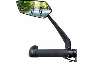 Homieway Specchietti Bici,Specchietto Retrovisore per Bicicletta, resistente ai graffi,360 ° Regolabile Specchietto per bicicletta elettrica, monopattino elettrico per Manubrio Sinistra (22-25 mm)