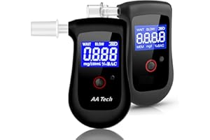 iBACheck Alcootest Portable. Test Alco Rechargeable à Faible consommation d'énergie. Test d'alcool Compact et Facile à Utiliser Stocke 20 Résultats du Test pour Examen