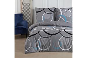 ‎BUYMAX Buymax® Bettwäsche 135x200 100% Baumwolle 4-Teilig Bettbezug - Bettwäsche-Sets 135 x 200cm mit 2 mal Kissenbezüge 80x80cm, ÖKO-TEX Renforcé-Bettdeckenbezüge Set mit Reißverschluss