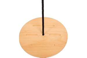 Small Foot piatto con corda Black Line, altalena da arrampicata per bambini e adulti, Colore Nero, 100 kg belastbar, 12406