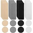 Gosknor 24pcs Shoe Patches for Holes, Rectangular Round Form Patches for Shoes in 4 Colors Lint Shoe Repair Patches Self Adhesive Shoe Prevention Toe Heel Hole Repair Patch Kit for Sneakers Mesh Shoes