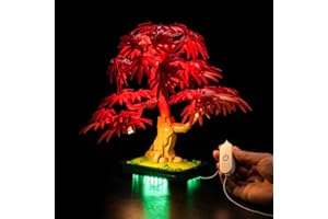 BRICKBLING Kit d'éclairage LED compatible Lego Japanese Red Maple Bonsai Tree 10348, jouet créatif
