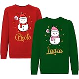 fashwork Coppia Felpe Girocollo Natale Natalizie Personalizzabili papà Elfo  Mamma Elfo - Idea Regalo Natale : Amazon.it: Abbigliamento