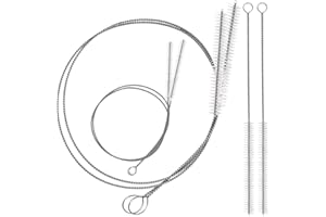 KARAA 6 Pcs Schlauchbürste Flaschenbürste Milchschlauchbürste Reinigungsbürsten Set für Kaffeevollautomaten Delonghi Jura Nivona Krups Siemens Phillips, Strohhalm Flaschenbürste (20cm/40cm/80cm)