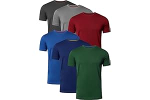 FULL TIME SPORTS Tee Shirt Homme T-Shirts À Manches Courtes T Shirt Marque Tshirt 6X Lot Polo Fts-634