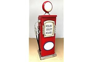 DUTIS HSS Armario de bomba de gasolina retro de madera maciza Art Deco Shabby Chic