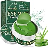 Eveellyn Patch Yeux, Masque pour Les Yeux Hydratant Anti-âge à L'aloe Vera Naturel Améliore Les Poches Sous Les Yeux, Les Cer
