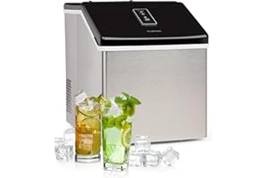 ‎KLARSTEIN Klarstein Eiswürfelmaschine Klein, 2,5L Eiswürfelbereiter, für Mittelgroße, Klare Eiswürfel, Schnelle Mini, mit Sicherheitsalarm, 13kg/24h