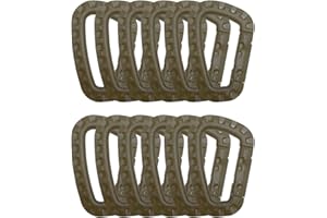 HOUSON 12 Stück Karabiner, D-Form Karabiner Kunststoff Plastik Karabinerhaken Karabiner Clip Set