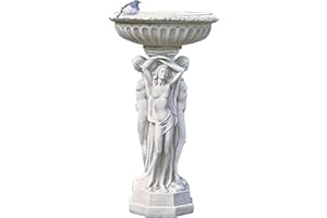 Design Toscano Column of the Maenads Pedestal Font, Antique Stone