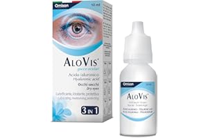 Alovis 3in1 - Collirio Sterile Lubrificante, Reidratante, protettivo. Con Acido ialuronico - 10 ml