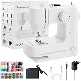Macchina Da Cucire Elettrica Portatile Per Principianti - 12 Punti, Velocità Regolabile, Alimentazione Batteria O Rete Macchina Da Cucire Elettrica Portatile Per Principianti - 12 Punti, Velocità Regolabile, Alimentazione Batteria O Rete