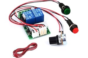 RUNCCI-YUN Régulateur de Vitesse 12V,DC Contrôleur de vitesse du moteur (PWM) Commutateur réversible réglable en vitesse DC, Inverseur de moteur 6V 12V 24V DC 3A