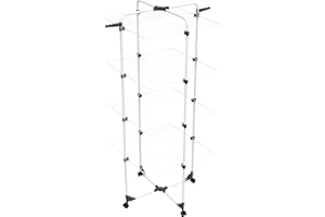 Vileda Modular 4 | Stendibiancheria a torre a 4 livelli | Snodo modulabile | Facile da spostare| Per interni ed esterni | Pieghevole