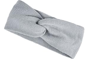 ‎NEVERLESS Neverless® Damen Stirnband Strick Winter Knoten Ohrenschutz Knite Headband