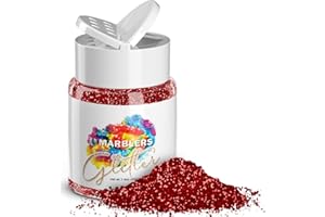 MARBLERS Twinkle Glitter [Santa Red] 1.5oz (42g) | Fine | Non-Toxic, Vegan, Cruelty-Free | Face, Body, Eyeshadow, Hair, Festival, Party Makeup | Nail Art, Polish | Resin, Tumbler, Slime, Craft