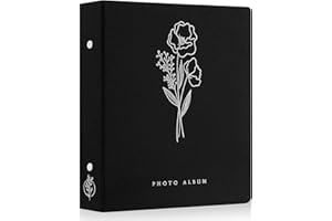 Lanpn Photo Album 6x4 Slip in, Linen 400 Pockets Photo Book Holds Portrait Only 10x15cm Picture Black