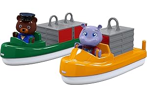 BIG Aquaplay - 255 - Bateau à Conteneur + Bateau de Transport + 2 Figurines